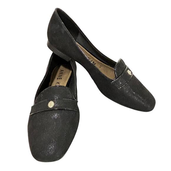 Anne Klein casual shoes iflex black metallic flats ladies US size 7.5M loafers - Picture 2 of 10